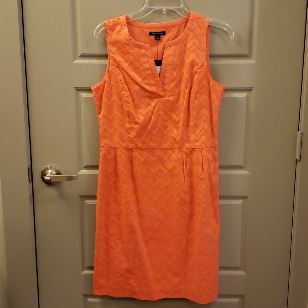 NWT cotton coral tommy hilfiger dress.